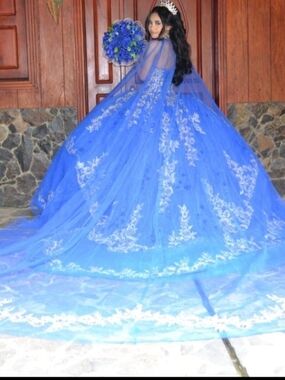 Blue Tulle Ball Gown Skirt - Elegant Women's Formal Skirt
